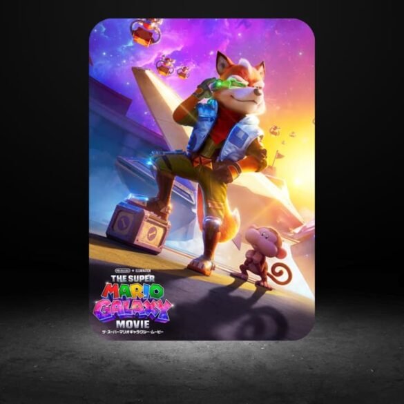 Poster ufficiale The Super Mario Galaxy Movie con Fox McCloud di Star Fox confermato da Nintendo Japan