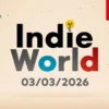 Logo Indie World con icone di Nintendo