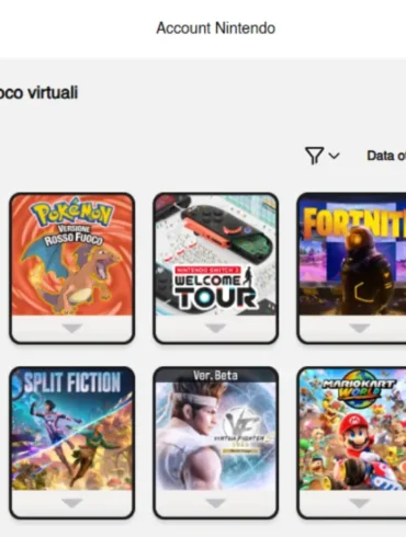Nintendo Switch 2 schermata Schede di gioco virtuali. Come Condividere e Prestare i Tuoi Giochi