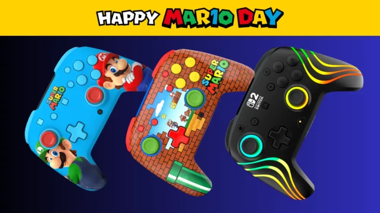 Controller Rematch Mario Luigi wireless RGB per Nintendo Switch 2 con illuminazione dinamica