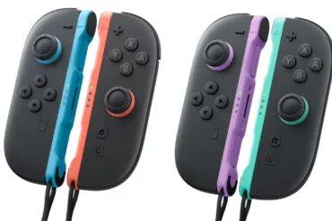 Primi piani dei nuovi controller Joy-Con 2 per Nintendo Switch 2 in diverse colorazioni.