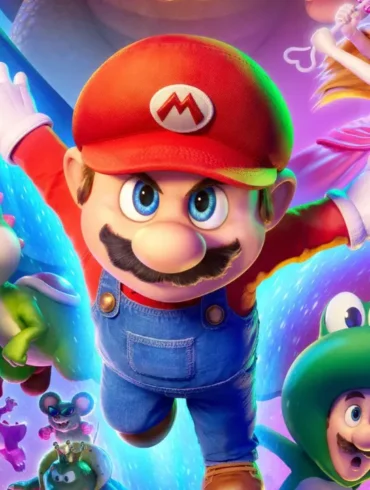 Poster Super Mario Galaxy Il Film parziale con mario in primo piano