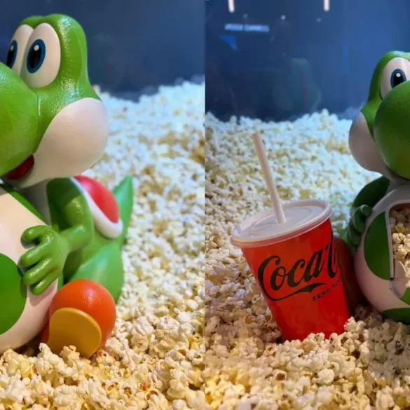Yoshi porta popcorn gadget ufficiale UCI Cinema Super Mario Galaxy Movie