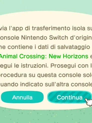 Come trasferire isola Animal Crossing New Horizons da Nintendo Switch a Nintendo Switch 2 app trasferimento passo passo