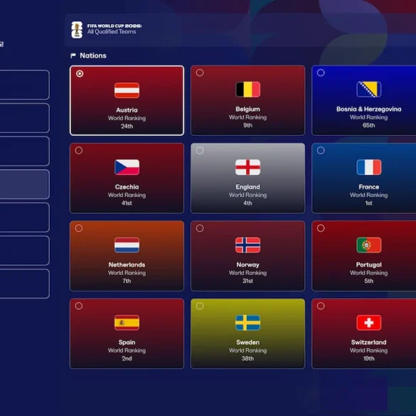 Football Manager 26 Touch Nintendo Switch aggiornamento Gestione Nazionali FIFA World Cup 2026 licenza ufficiale nazionali femminili