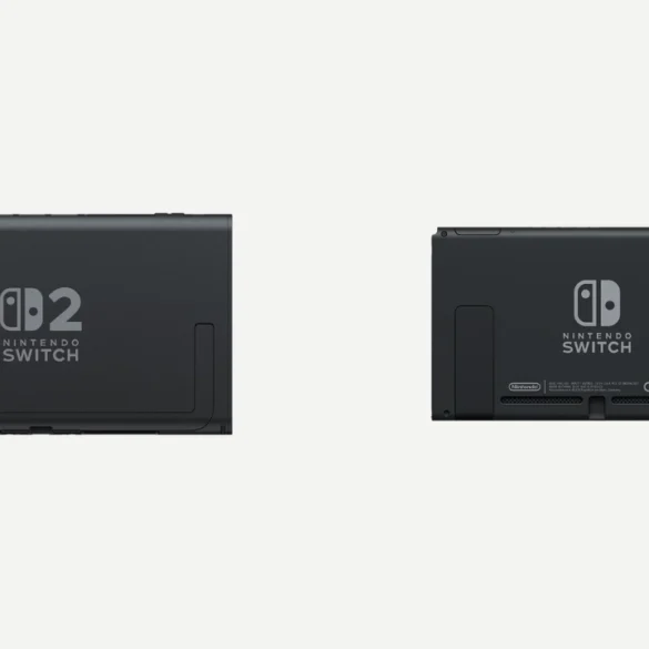 Confronto tra Nintendo Switch 2 e Nintendo Switch originale con loghi e differenze visive principali