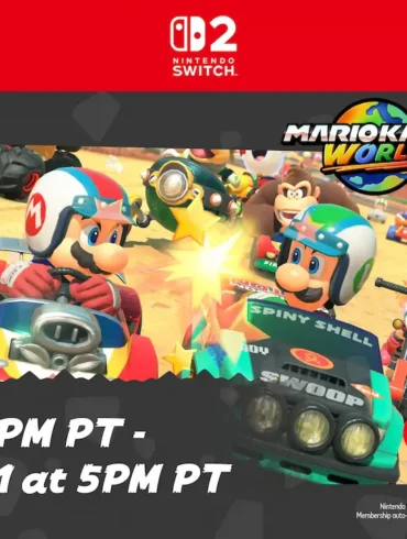 Schermata online di Mario Kart World con il logo del Global Online Challenge giugno 2026