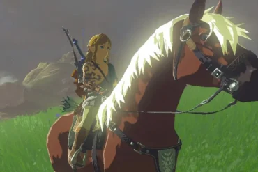 Link ed Epona insieme nel gioco Zelda