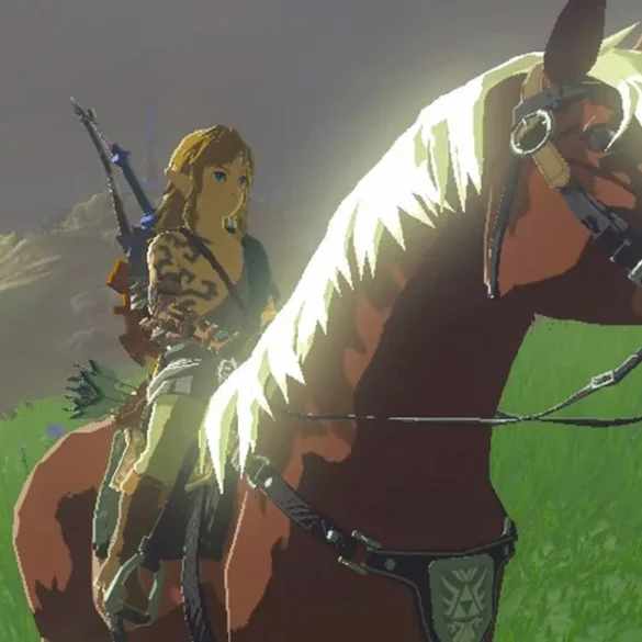 Link ed Epona insieme nel gioco Zelda