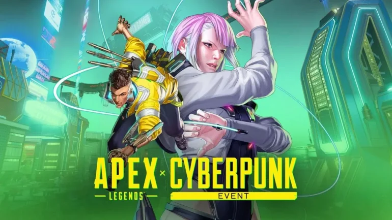 Evento crossover Apex Legends X Cyberpunk disponibile ora su Nintendo Switch e Nintendo Switch 2, con la mappa E-District trasformata in Night City, nuovo cyberware Sandevistan e skin a tema per leggende e armi