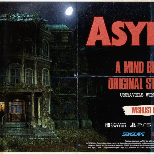 ASYLUM, l'acclamato horror adventure lovecraftiano di Senscape e SOEDESCO, in arrivo su Nintendo Switch entro fine anno, con dieci ore di terrore psicologico e colonna sonora ispirata a John Carpenter