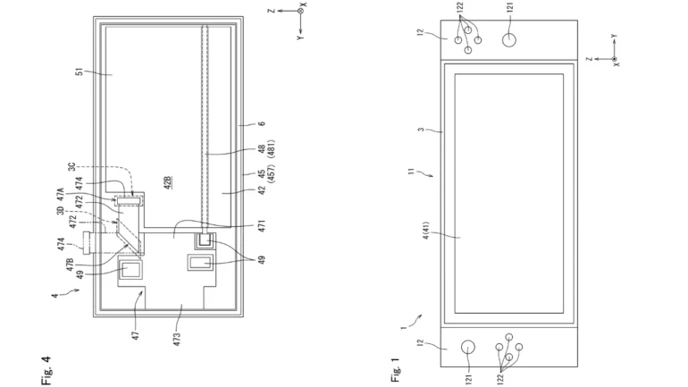 Disegno tecnico del brevetto Nintendo EP4764680 che descrive il sistema di gestione termica dello schermo LCD di Nintendo Switch 2, smentendo i rumor su una Switch 2 Lite