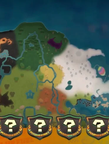 Aggiornamento 1.7.0 di Mario Kart World su Nintendo Switch 2 con i nuovi percorsi Drill Rally e Boomerang Rally per la modalità Sopravvivenza e gli adesivi in Modalità Foto