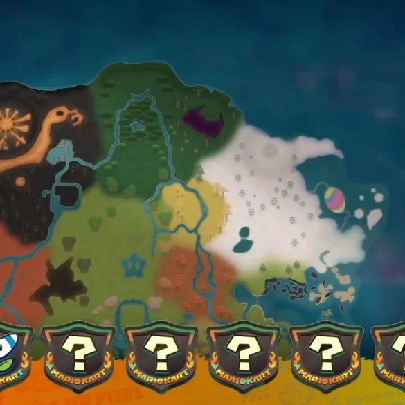 Aggiornamento 1.7.0 di Mario Kart World su Nintendo Switch 2 con i nuovi percorsi Drill Rally e Boomerang Rally per la modalità Sopravvivenza e gli adesivi in Modalità Foto