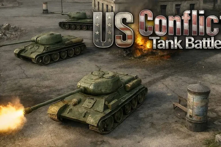 Battaglia tra carri armati storici in US Conflict – Tank Battles, il gioco di strategia gratuito disponibile su Nintendo Switch