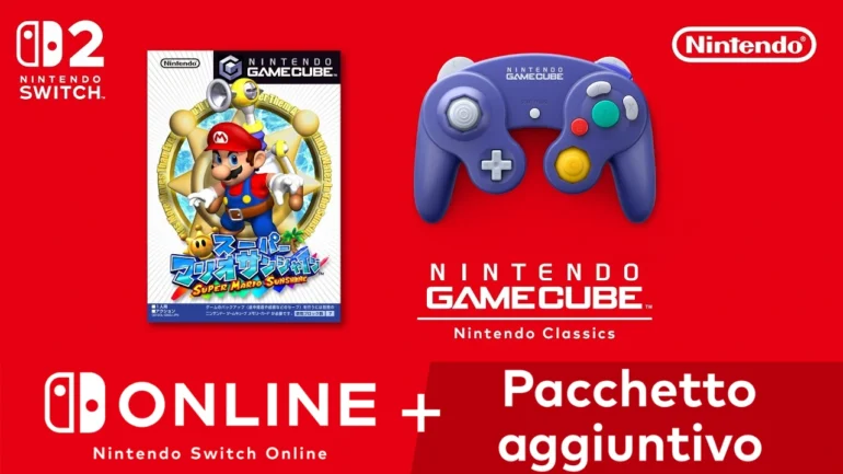 Super Mario Sunshine arriva su Nintendo GameCube – Nintendo Classics il 13 agosto 2026 su Nintendo Switch 2, dopo essere stato rimosso dal mercato con la fine delle vendite di Super Mario 3D All-Stars