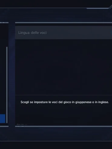 Guida per cambiare la lingua dei dialoghi in Xenoblade Chronicles 2 su Nintendo Switch, con istruzioni per scaricare il Pacchetto Audio Giapponese gratuito e configurare l'audio dal menu Impostazioni