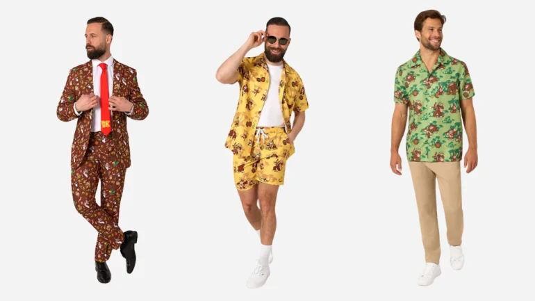 Collezione Donkey Kong di OppoSuits con completo, summer set e camicia hawaiana ispirati a Nintendo