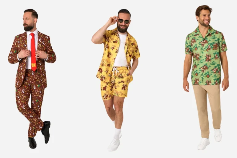 Collezione Donkey Kong di OppoSuits con completo, summer set e camicia hawaiana ispirati a Nintendo
