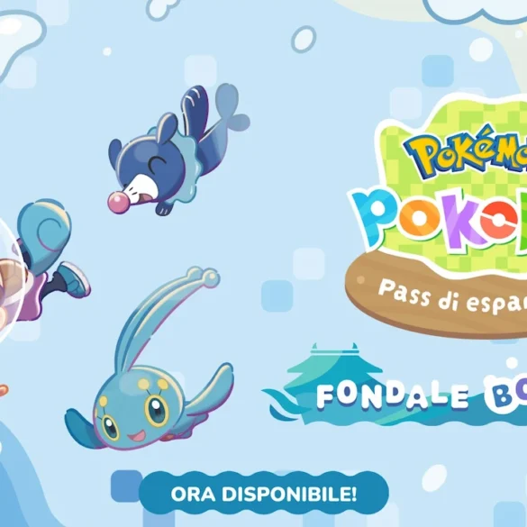 Pokémon Pokopia riceve dal 5 agosto 2026 l'aggiornamento gratuito 2.0 con la mossa Sub e la Parte 1 del Pass di espansione con il Fondale Bolleblub, una nuova città sottomarina con Popplio, Mudkip e Corphish