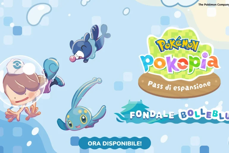 Pokémon Pokopia riceve dal 5 agosto 2026 l'aggiornamento gratuito 2.0 con la mossa Sub e la Parte 1 del Pass di espansione con il Fondale Bolleblub, una nuova città sottomarina con Popplio, Mudkip e Corphish